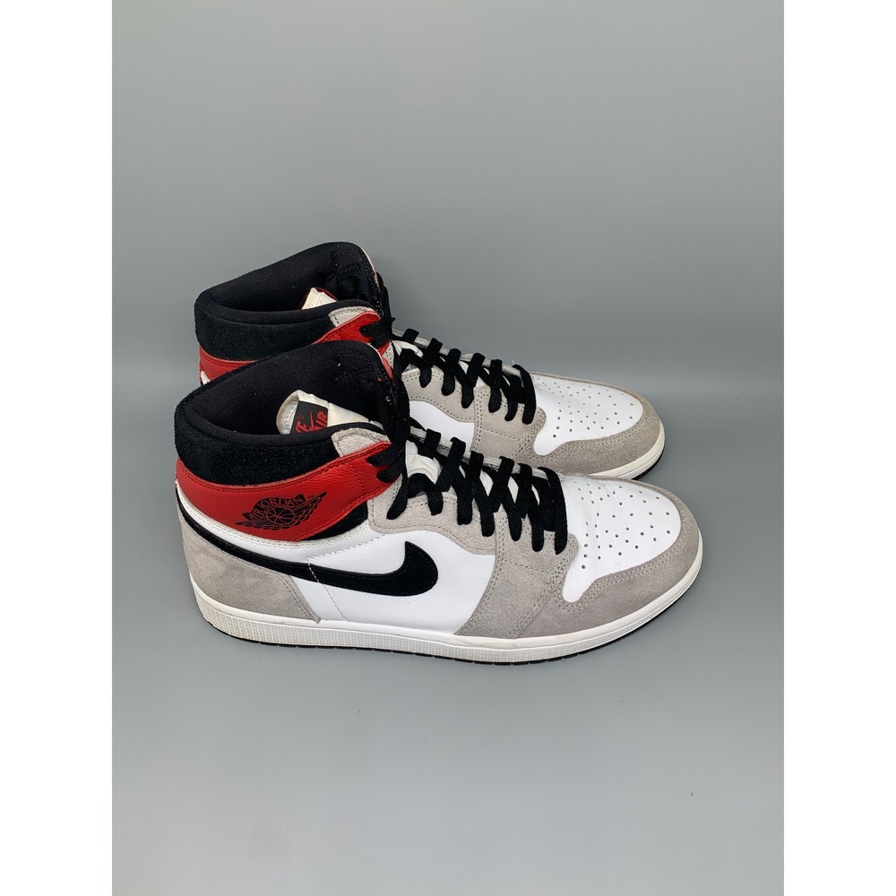 Jordan 1 Retro High OG Light Smoke Grey Basketball Shoes 555088-126 Men's Sz 12